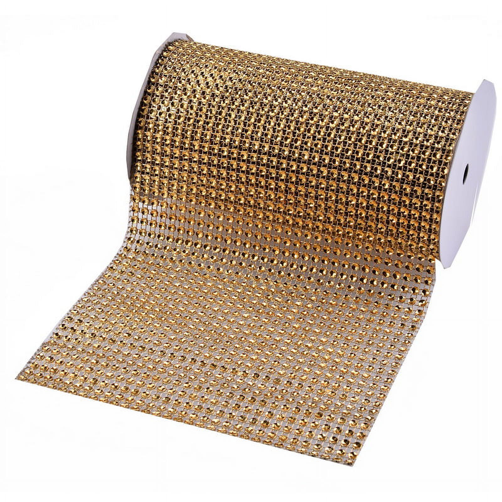 Yama Ribbon, Bling Wrap Ribbon Gold 6inch x 9 feet