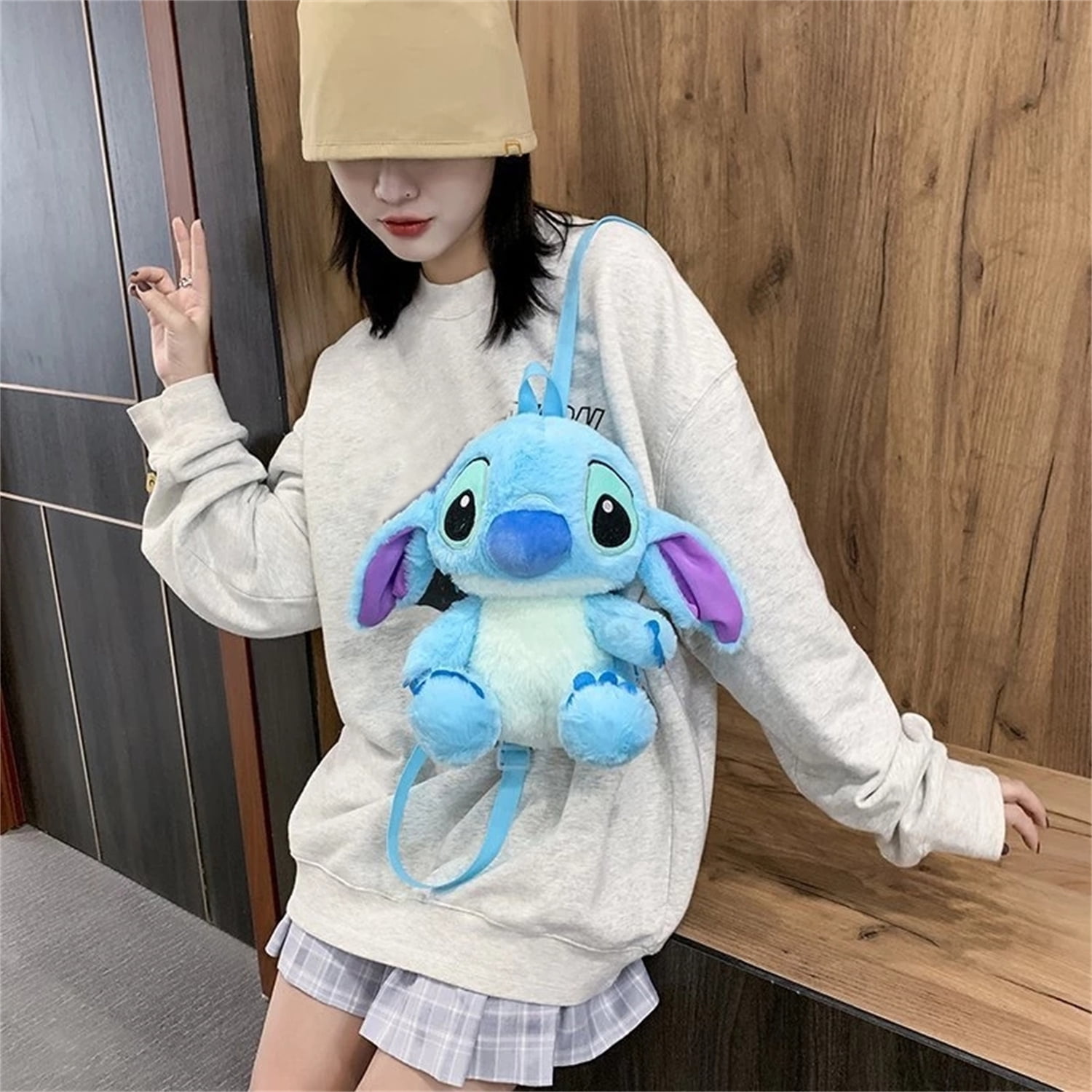 Ruunjoy Hot 22cm Kawaii Stitch Cartoon Bags Anime Cute Tigger