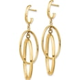 thumbnail image 2 of 14K Yellow Gold Jbsp's Polished Post Dangle Earrings (45 X 18) Made In Italy le1842, 2 of 5