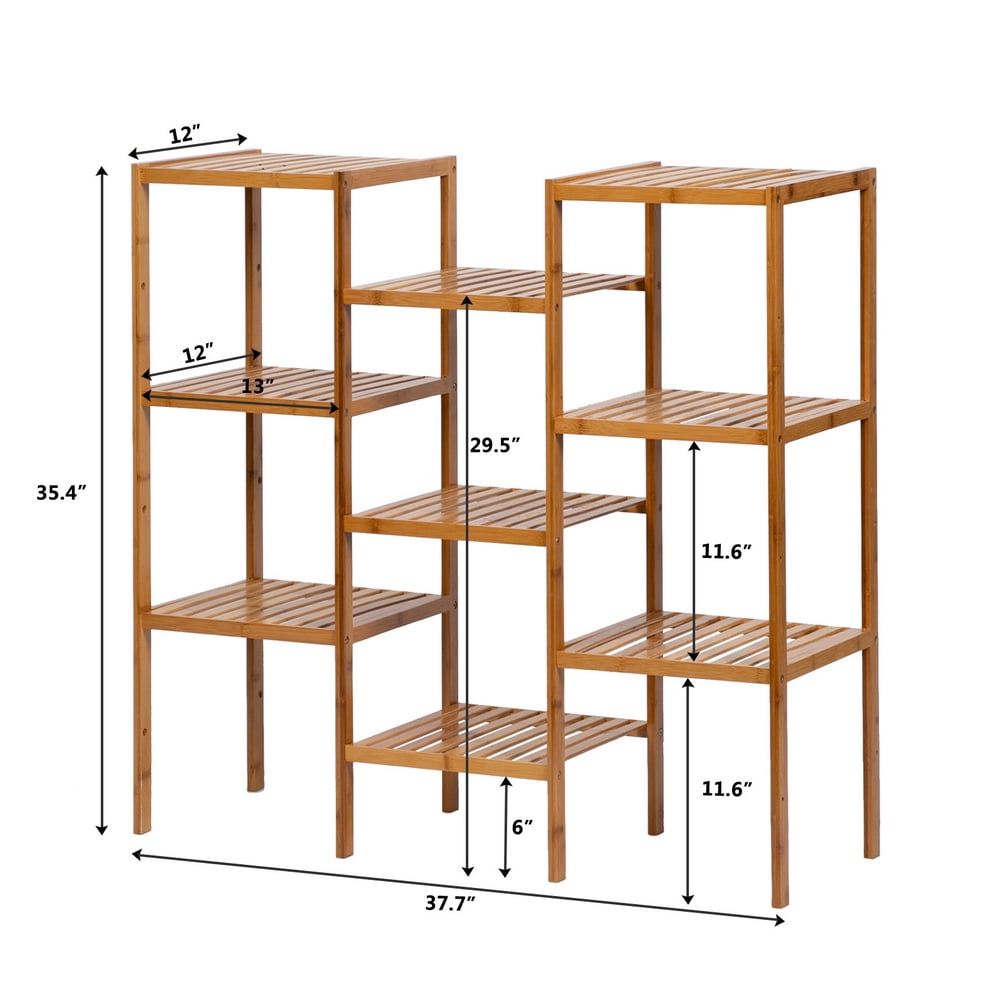 Private Jungle Bamboo High-grade Plant Stand Shelf Flower Pots Holder Display Rack Utility Shelf Bathroom Rack 9-Tier Storage Rack,Natural Private Jungle Bamboo High-grade Plant Stand Shelf Flower Pots Holder Display Rack Utility Shelf Bathroom Rack 9-Tier Storage Rack,Natural