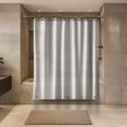 thumbnail image 2 of Cortina de baño Acento Diamonds 183x183 cm con ojales dorados, dobladillo magnetico y tacto suave, Transparente, 2 of 8