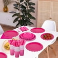 thumbnail image 5 of 100 Pcs Plates and Napkin Party Supplies, Red Plates Cups Napkins Disposable for Birthday Shower Party Decorations, Serves 25, 5 of 5