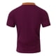 thumbnail image 5 of pstuiky camisetas para hombre, Camiseta de manga corta con cuello alto, cordón en el pecho y colores lisos para hombre camisas casuales para hombre l, 5 of 8