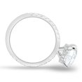 thumbnail image 5 of ESTE ORIGIN 2.00Ct Pear Cut Lab-Grown Diamond Engagement Ring – Hidden Halo, Pavé Band in 10K White Gold for Women US 7, 5 of 10