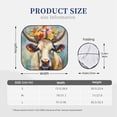 thumbnail image 3 of Windshield Sun Shade, Oil Painting Flower Cow Foldable Car Sun Shade Windshield for Front, 2 Pieces, 3 of 7