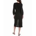thumbnail image 2 of Nation LTD womens  Olpa Ballon Sleeve V-Neck Midi Dress, xs, Black, 2 of 3