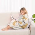 thumbnail image 4 of Golden Retriever with Bones and Paws Blanket Hoodies for Kids 6-13YR Oversize Wearable Blanket Hoodies for Boys Girls Teens, 4 of 7