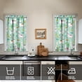 thumbnail image 2 of Set of 2 Tier Curtains with Llama & Alpaca Pattern - 27.5x39 Inch Funny Cartoon Design Semi-Sheer Kitchen Curtains, Farmhouse Style Window Treatment Panels, 2 of 4