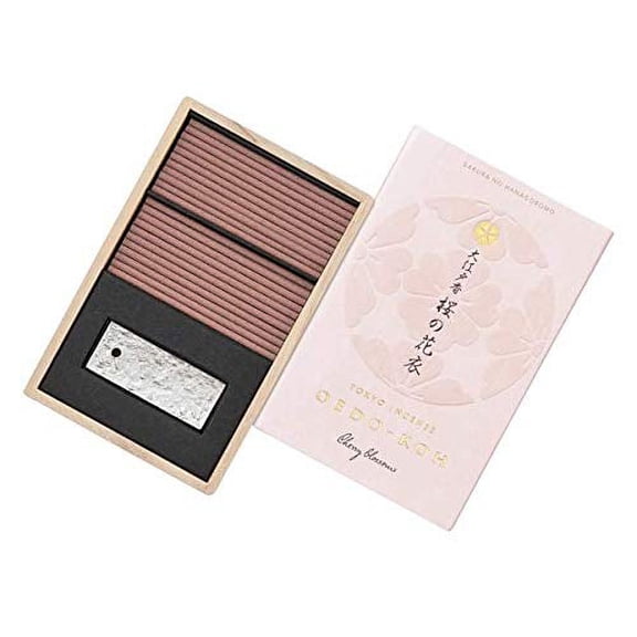 nippon kodo OEDO-KOH - Cherry Blossoms 60 Sticks w/Incense Holder, Japanese Quality Incense