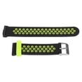 thumbnail image 3 of Smartwatch Strap Silicone Sweat Proof Breathable Adjustable Wrist Band for Watch Fit 2 Black and Green, 3 of 14