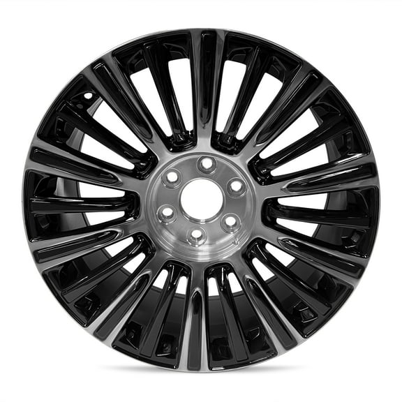 For 2021-2024 Cadillac Escalade 22 Inch Polished Face with Painted Inlay Charcoal Rim - OE Direct Replacement - Road Ready Car Wheel
