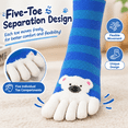 thumbnail image 2 of Women's Toe Socks 3-Pack, Cute Polar Bear Five Finger Crew Socks, Casual Novelty Everyday Socks, One Size, 2 of 7