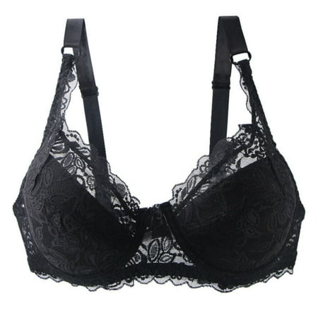 Summer Savings Clearance 2025  Womens Push Up Bras  Women s Sexy Lace Bra Sheer Balconette Full Support Underwire Unlined Everyday Bras Lingerie 75-105
