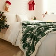 thumbnail image 7 of Christmas Throw Blanket - Green Snowflake Design Soft Flannel & Cozy Fleece Blanket for Couch Bed - Sherpa Plush Winter Blanket for Women Girls Christmas Decor, 50x60 Inches, 7 of 7