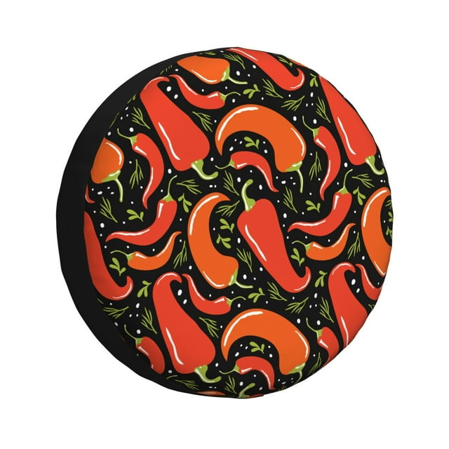 Vsdgher Rouge Piment Chaud pour Pneu de Rechange, Protecteur de Roue de Pneu Adapté pour Camion, Remorque, RV, SUV, Campeur et la Plupart des Véhicules-17 Pouces