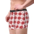 thumbnail image 3 of Kdxio Men's Boxer Briefs with Plaid Heart Print - Comfortable and Breathable Underwear for Everyday Wear, 3 of 7