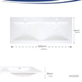 thumbnail image 4 of LAVABO DOBLE DE RESINA INTEGRADO EN CUBIERTA CON CURVA DIVISORA Y REBOSADERO MARCA GRAVITA, 4 of 5