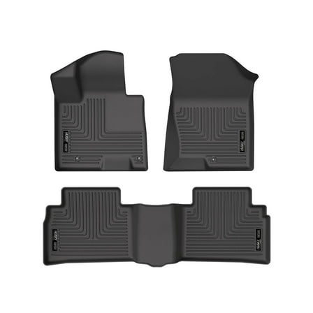 Husky Liners 95781 Weatherbeater Floor Mats Fit 2022-2025 Hyundai Tucson - Front/2nd Seat - Black