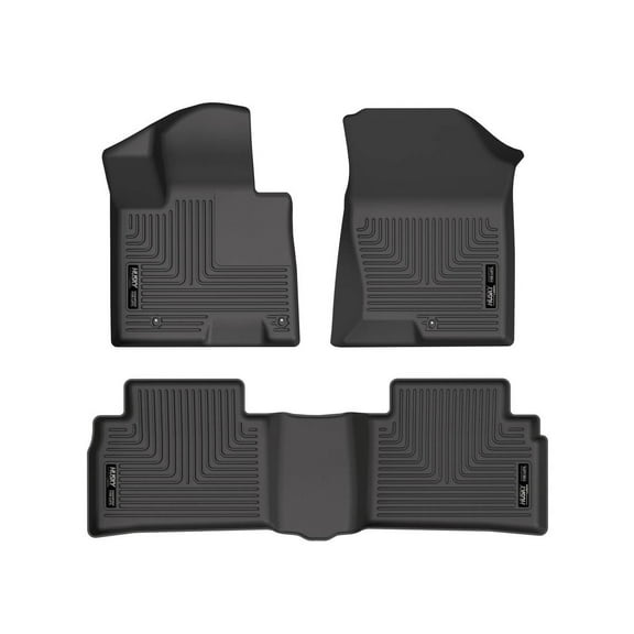 Husky Liners 95781 Weatherbeater Floor Mats Fit 2022-2025 Hyundai Tucson - Front/2nd Seat - Black