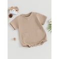 thumbnail image 3 of Bagilaanoe Newborn Baby Boy Rompers Short Sleeve Bodysuits 3M 6M 9M 12M 18M Infant Casual One Piece Short Jumpsuit, 3 of 9