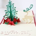 thumbnail image 3 of Less Than 5 Greeting Card Handmade Paper Card Christmas Tree Greeting Postcard Three- Diy Sculpture Fawn Christmas 3d Card Home DIY, 3 of 9