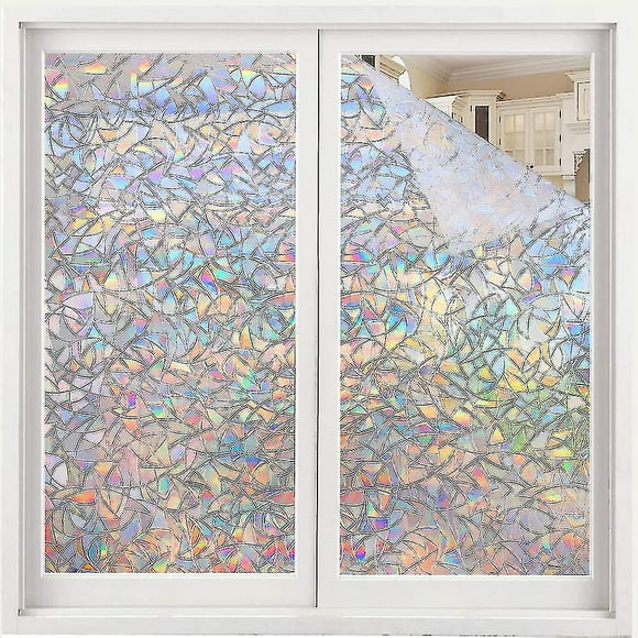 Window Privacy Film, Rainbow Window Clings, 3d Decorative Window Vinyl, Stained Glass Window Decals, 45 X 200cm