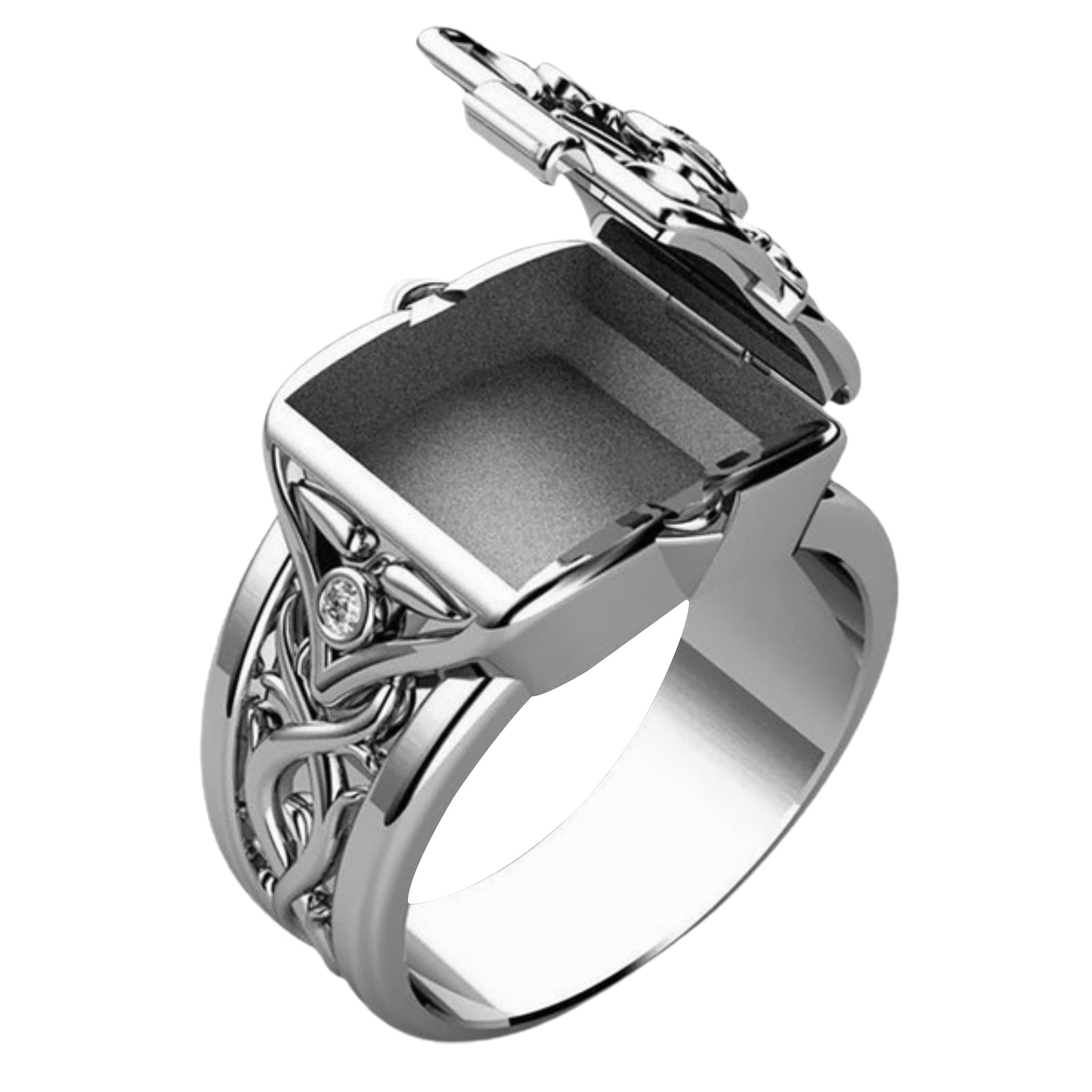 Download Ayyufe Ayyufe Men Irregular Concave Convex Openable Lid Ring Creative Walmart Com Walmart Com