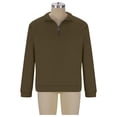 thumbnail image 3 of ClodeEU Men's Quarter Zip Stand Collar Long Sleeve Pullover Sweatshirt,Men's & Big Men's Zip Pullover, Size S-3XL, 3 of 5