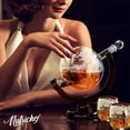 thumbnail image 3 of NutriChef NCGDS02 Home Bar Whiskey Clear Globe Decanter with Stand and Glasses, 3 of 7