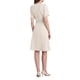 thumbnail image 3 of INSPIRE CHIC Vestido de cóctel A-Line para mujeres con choker, escote en V, mangas cortas, con cinturón, elegante, falda acampanada, 2XL, beige, 3 of 5