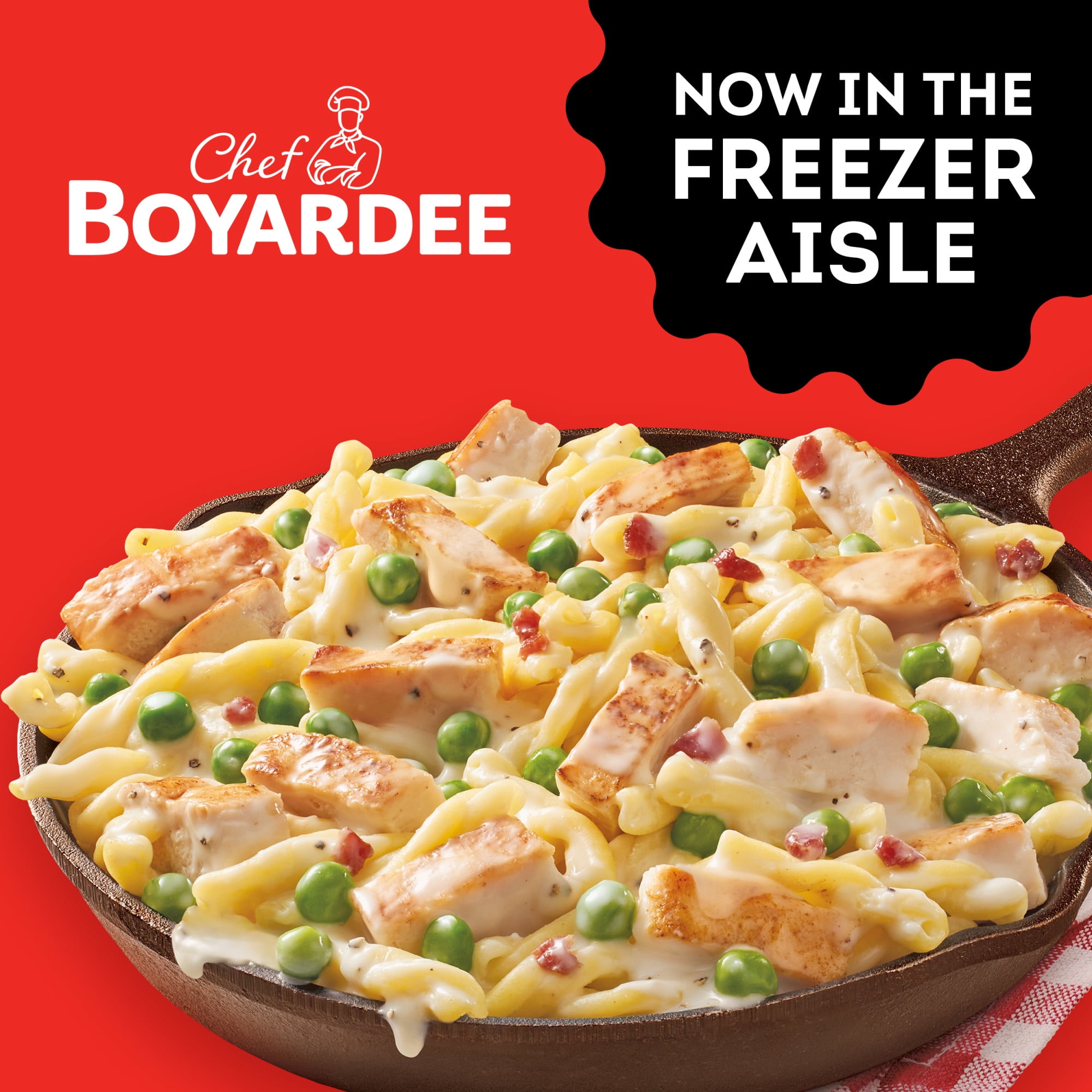 Chef Boyardee Chicken Carbonara, Family Size Skillet Meal, Frozen Meal, 40 oz. (frozen)