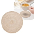 thumbnail image 2 of Tiezhimi Round Placemats, Woven Placemats Lace Cotton Yarn Non, Braided Table Mats for Dining Table Heat Resistant Non-Slip Circle Place Mats, Desktop Protective Mat, 2 of 6