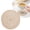 Brown, variant on ZOURIH 2PCS Bohemia Round Cotton Coasters for Drinks Round Braided Woven Coasters 7.09" Washable Heat-Resistant Drink Mats Fabric Indoor Outdoor Place Mats,White