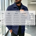 thumbnail image 3 of Riecok Cargo Jacket Men Long Sleeve Button down Coats Lapel Collar Jackets Casual Fall Outerwear with Pocket 3XL, 3 of 8