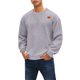 thumbnail image 1 of Ceisia Men's Relaxed Fit Long Sleeve Crew Neck Jacquard Sweatshirt with Shoulder Patch Gray M Gifts, 1 of 2