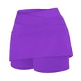 thumbnail image 6 of vigerkar Athletic Skorts for Women High Waist Tummy Control Golf Skorts Pockets Trendy Plus Sized Tennis Skirt with Shorts Purple, M, 6 of 6
