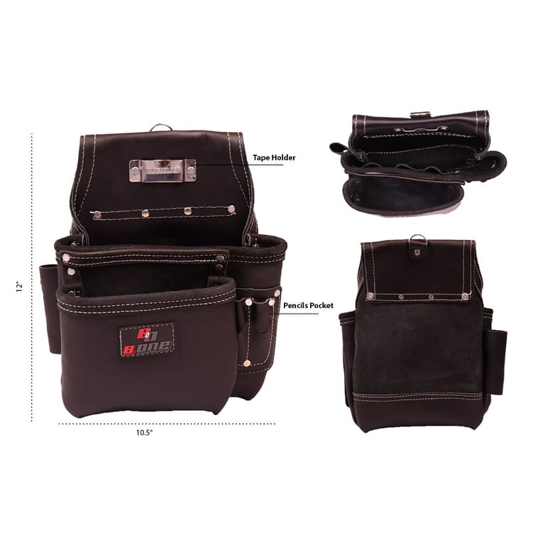 B One - Pro Gauge Leather Tool Belt, Tool Pouch, Tool Bag, Carpenter, Construction, Framers, Handyman