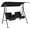 Black, variant on Gymax 2-Person Canopy Porch Swing Padded Chair Cooler Bag Rotatable Tray Turquoise