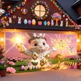 thumbnail image 4 of Garage Door Easter Banner 16x7 ft, Bunny Rabbit & Egg Spring Flower Cover Decoration, Large Outdoor Indoor Hanging Background for Party Supplies & Welcome Decor, 4 of 6
