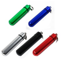 (5 Pack) Key Chain ID Pill Holder Plastic Coated Interior O Ring Large (Assorted)