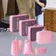 thumbnail image 4 of 7 piezas de cubos de embalaje, bolsas de viaje para ropa, bolsa con cordón, organizadores de embalaje de equipaje impermeables, cubos de viaje para , Rosa, 4 of 8
