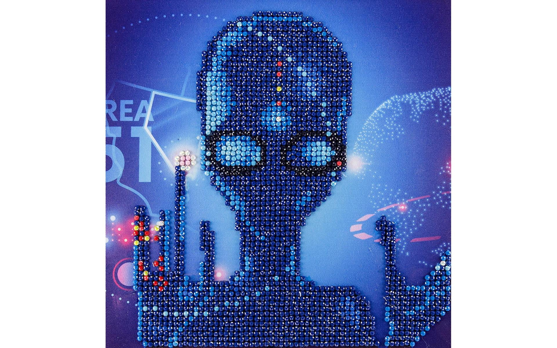 Diamond Art Kit 8x8" Sparkle Alien