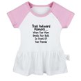 thumbnail image 1 of That Awkward Moment Funny Dresses For Baby, Newborn Babies Skirts, Infant Princess Dress, 0-24M Kids Graphic Clothes (Pink Raglan Dresses, 6-12 Months), 1 of 5