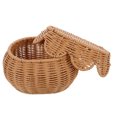 thumbnail image 1 of BEADCEST Cesta Tejida Con Para Almacenamiento En Hogar Con Sofisticado Marrón, 1 of 6