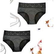 Beau Femme Women's Period Underwear, Overnight Period Panties, 2 Pack S -2XL