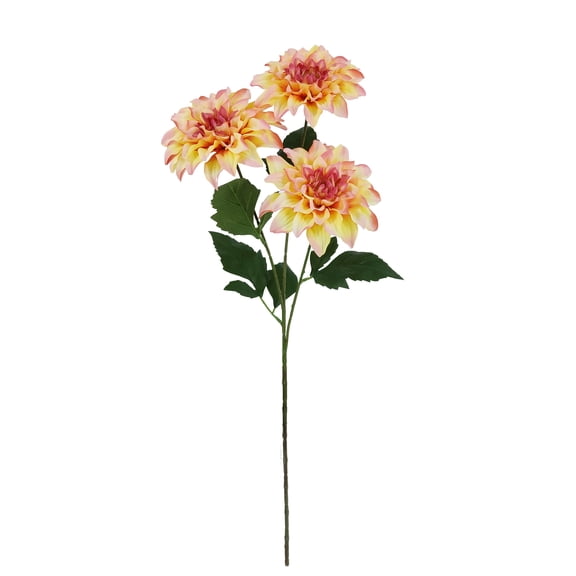 Mainstays Indoor 29" in Artificial Polyester Dahlia Flower Stem , Yellow Color
