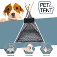 thumbnail image 4 of Tienda tipi portátil GeerDuo para perros pequeños o gatos gris, 4 of 7
