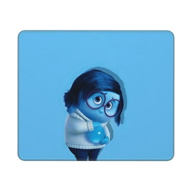 Inside Out 2 Sadness Mouse Pad,Extended Contour Mouse Mat for Home and Office,Gaming Mousepad Laptop Keyboard Mat with Non-Slip Rubber Base,Stitched Edges (10x12inch )