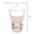 Zimtown Hanging Cotton Canvas Hammock Chair Porch Swing (Beige