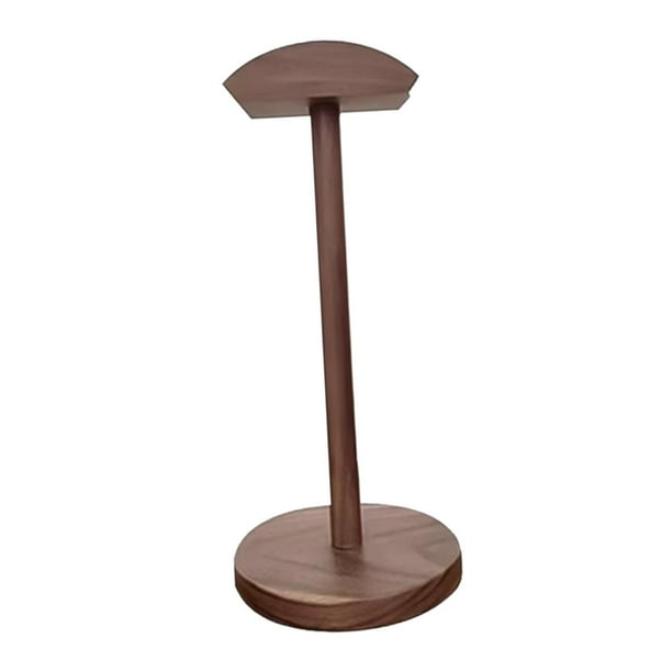 Soporte para auriculares, organizador resistente, ligero, base estable para auriculares. marrón